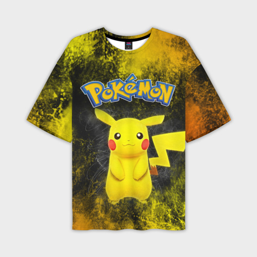 Мужская футболка oversize 3D Pokomon Pikachu, цвет 3D печать