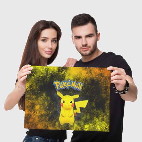 Холст прямоугольный Pokomon Pikachu, цвет 3D печать - фото 5