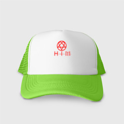 Кепка тракер с сеткой HIM logo red ХИМ лого