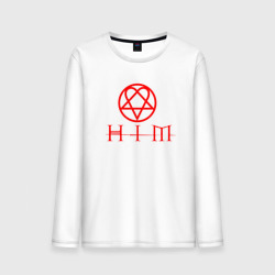 Мужской лонгслив хлопок HIM logo red ХИМ лого