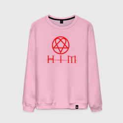 Мужской свитшот хлопок HIM logo red ХИМ лого