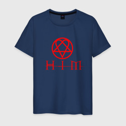 Мужская футболка хлопок HIM logo red ХИМ лого