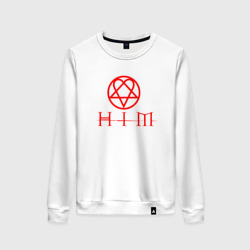 Женский свитшот хлопок HIM logo red ХИМ лого