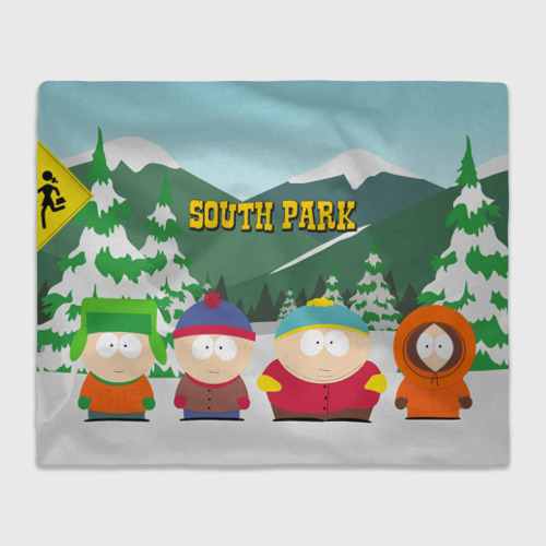 Плед 3D Южный Парк South Park, цвет 3D (велсофт)