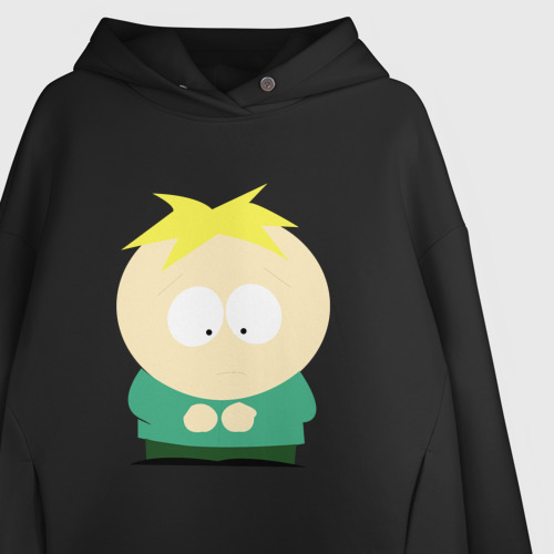 Женское худи Oversize хлопок South Park Баттерс, цвет черный - фото 3