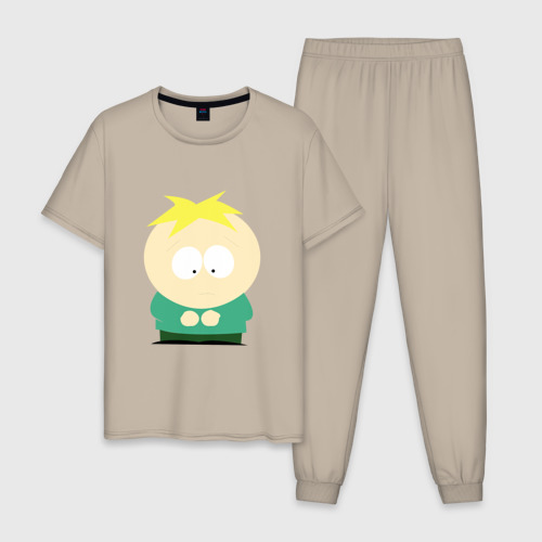 Мужская пижама хлопок South Park Баттерс, цвет миндальный