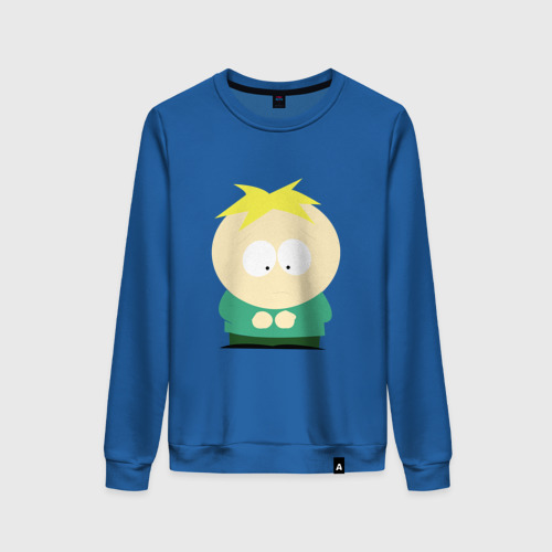 Женский свитшот хлопок с принтом South Park Баттерс, вид спереди #2