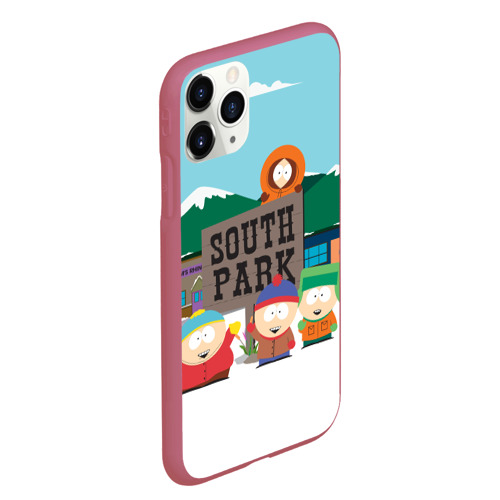 Чехол для iPhone 11 Pro Max матовый Южный Парк South Park, цвет малиновый - фото 3