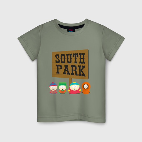 Детская футболка хлопок South Park, цвет авокадо