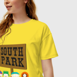 Женская футболка хлопок Oversize South Park - фото 2
