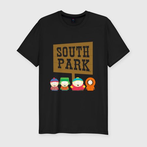 Мужская футболка хлопок Slim South Park, цвет черный