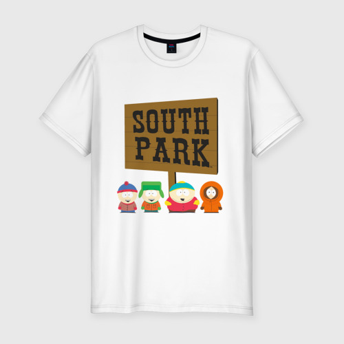 Мужская футболка хлопок Slim South Park, цвет белый