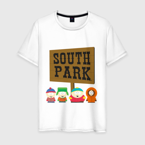 Мужская футболка хлопок South Park, цвет белый