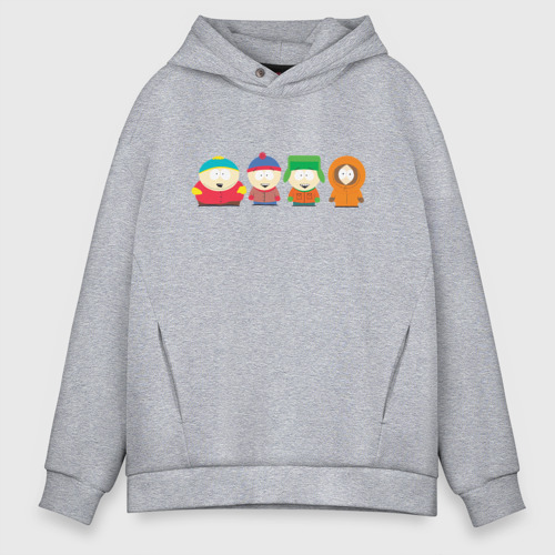 Мужское худи Oversize хлопок South Park, цвет меланж