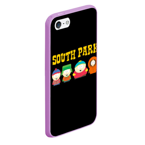 Чехол для iPhone 5/5S матовый South Park, цвет сиреневый - фото 3