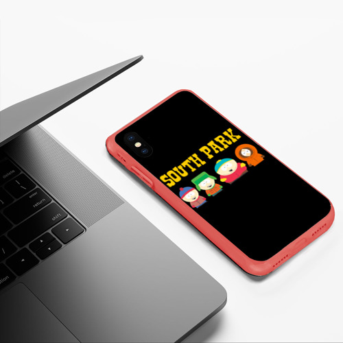 Чехол для iPhone XS Max матовый South Park, цвет красный - фото 5