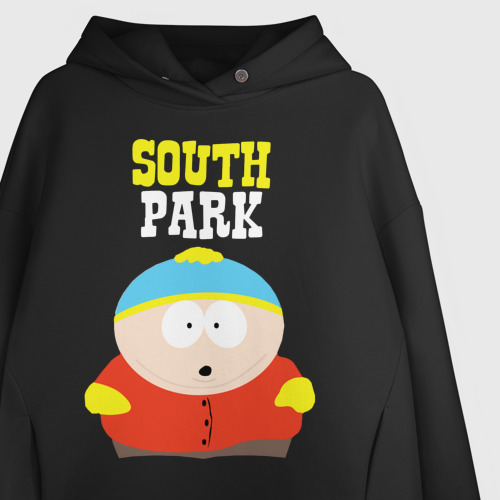 Женское худи Oversize хлопок South Park, цвет черный - фото 3