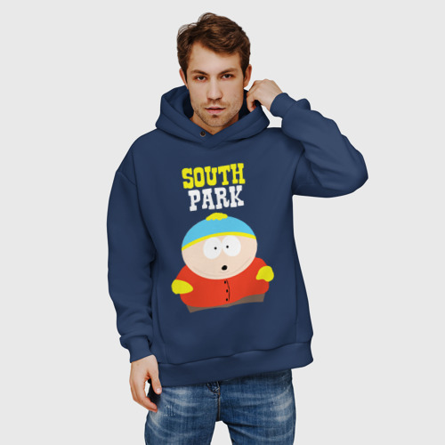 Мужское худи Oversize хлопок South Park, цвет темно-синий - фото 3