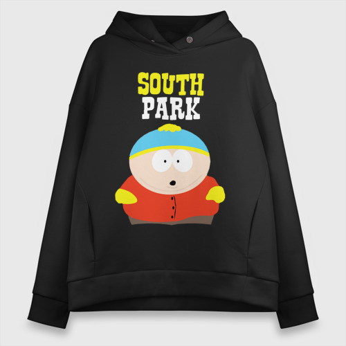 Женское худи Oversize хлопок South Park, цвет черный
