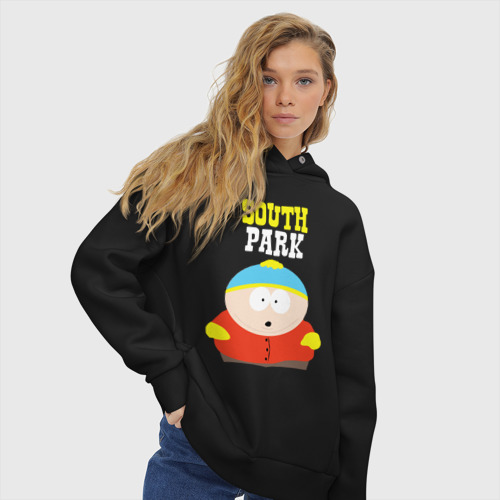 Женское худи Oversize хлопок South Park, цвет черный - фото 4