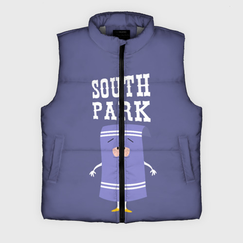 Мужской жилет утепленный 3D South Park Полотенчико Южный Парк, цвет светло-серый