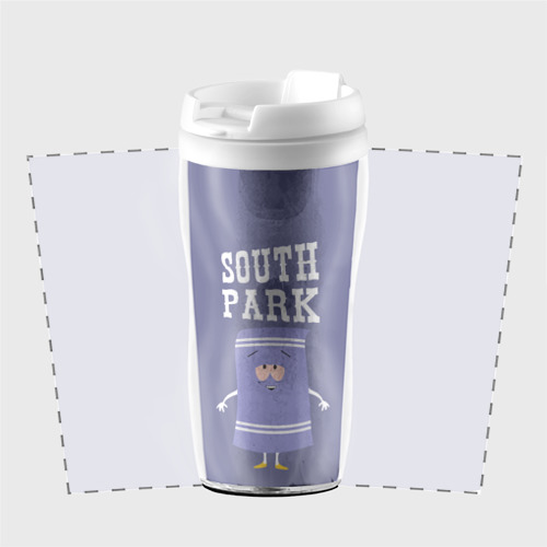 Термокружка-непроливайка South Park Полотенчико Южный Парк, цвет белый - фото 2