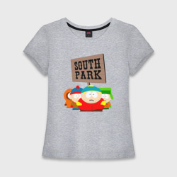 Женская футболка хлопок Slim Южный Парк South Park