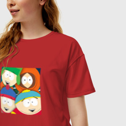 Женская футболка хлопок Oversize South Park - фото 2