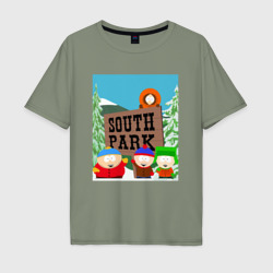 Мужская футболка хлопок Oversize Южный парк главные герои