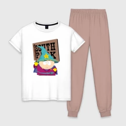 Женская пижама с белой футболкой хлопок Южный Парк