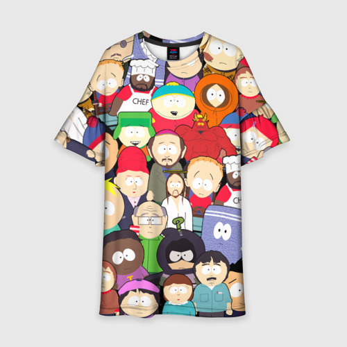 Детское платье 3D South Park персонажи, цвет 3D печать