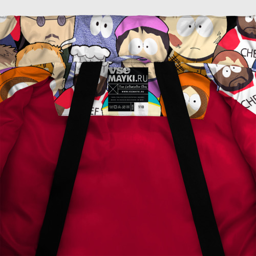 Зимняя куртка для девочек 3D с принтом South Park персонажи, фото #5