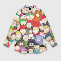 Мужская рубашка oversize 3D South Park персонажи