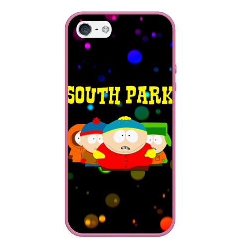 Чехол для iPhone 5/5S матовый South Park, цвет малиновый