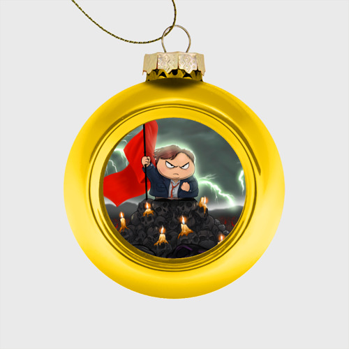 Стеклянный ёлочный шар Eric Cartman, цвет золотой