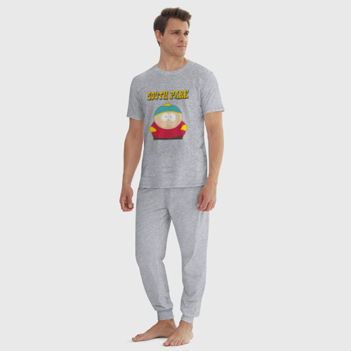 Мужская пижама хлопок Южный Парк, цвет меланж - фото 5
