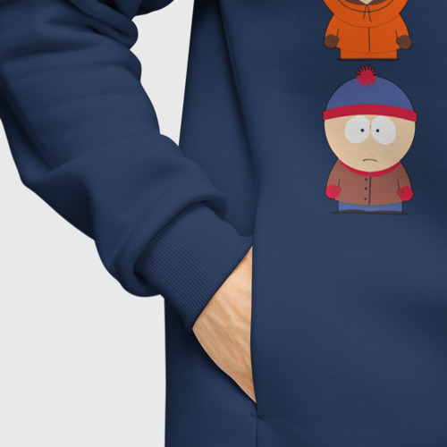Мужское худи Oversize хлопок Южный Парк South Park, цвет темно-синий - фото 8