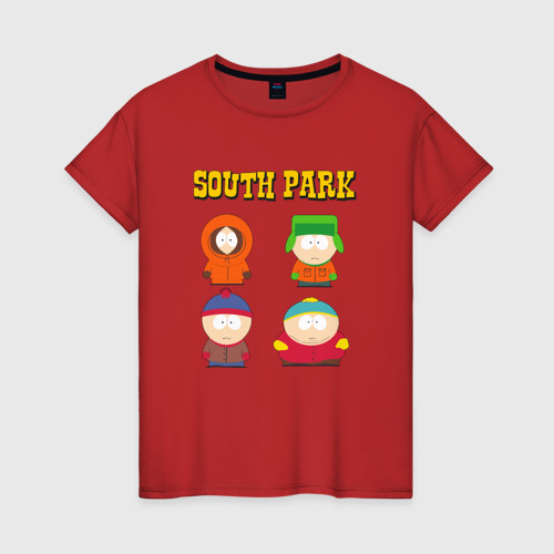 Женская футболка хлопок с принтом ЮЖНЫЙ ПАРК | SOUTH PARK (Z), вид спереди #2