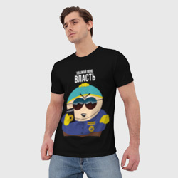 Мужская футболка 3D South Park Картман полицейский - фото 2