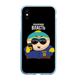 Чехол для iPhone XS Max матовый South Park Картман полицейский