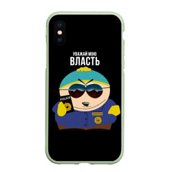 Чехол для iPhone XS Max матовый South Park Картман полицейский