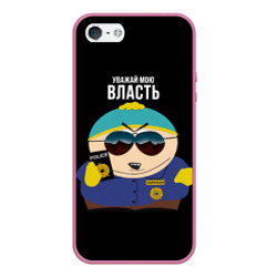 Чехол для iPhone 5/5S матовый South Park Картман полицейский