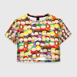 Женская футболка Crop-top 3D Южный Парк South Park