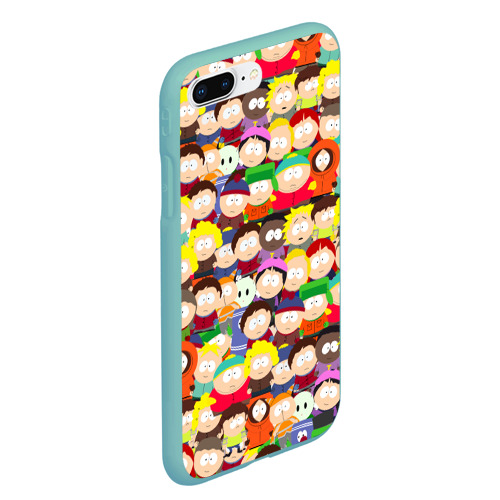 Чехол для iPhone 7Plus/8 Plus матовый Южный Парк South Park, цвет мятный - фото 3