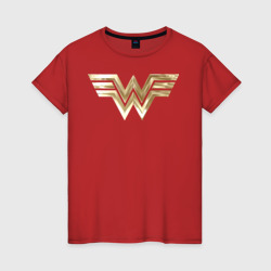 Женская футболка хлопок Wonder Woman logo