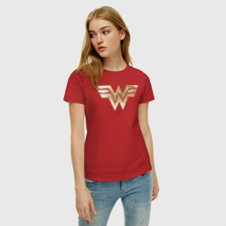 Женская футболка хлопок Wonder Woman logo - фото 2