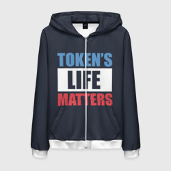 Мужская толстовка 3D на молнии Tokens life matters