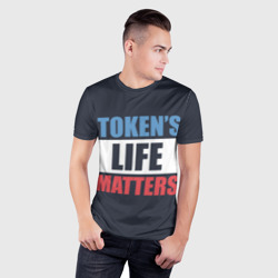 Мужская футболка 3D Slim Tokens life matters - фото 2