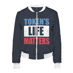 Женский бомбер 3D Tokens life matters