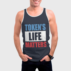 Мужская майка 3D Tokens life matters - фото 2